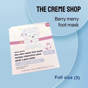 🆕📦*BNIB* THE CREME SHOP | 3 masks | Dry skin repair foot - Berry Merry